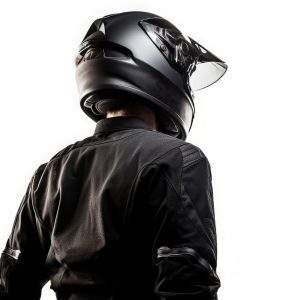 first aid for motorcyclists, man in helmet